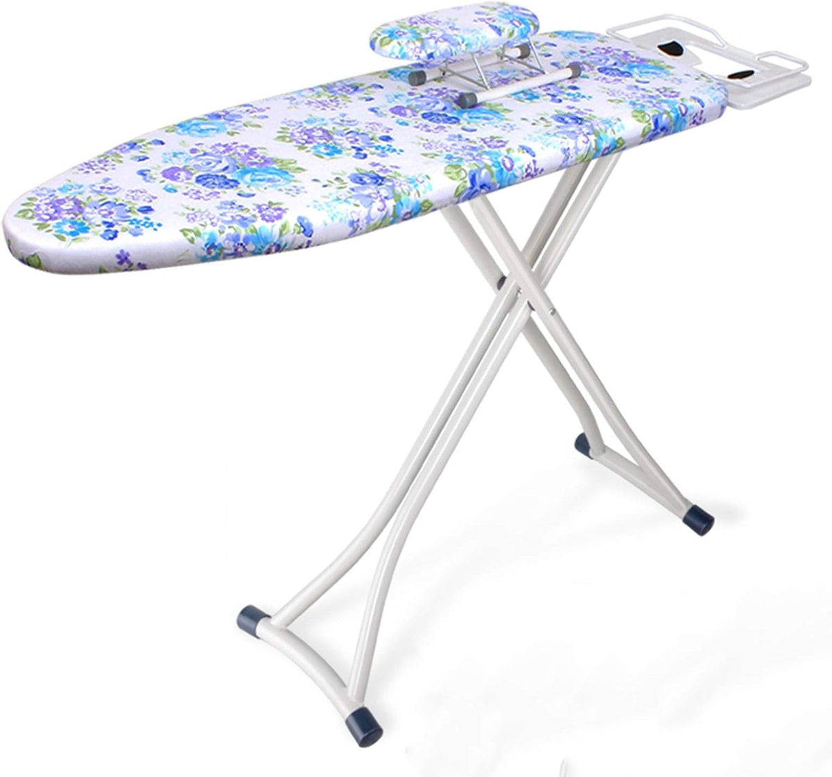 Une table de repassage comprend des appuis antiderapants avec une surface laissant passer la vapeur