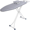Cette table de repassage a structure renforcee, avec une hauteur reglable