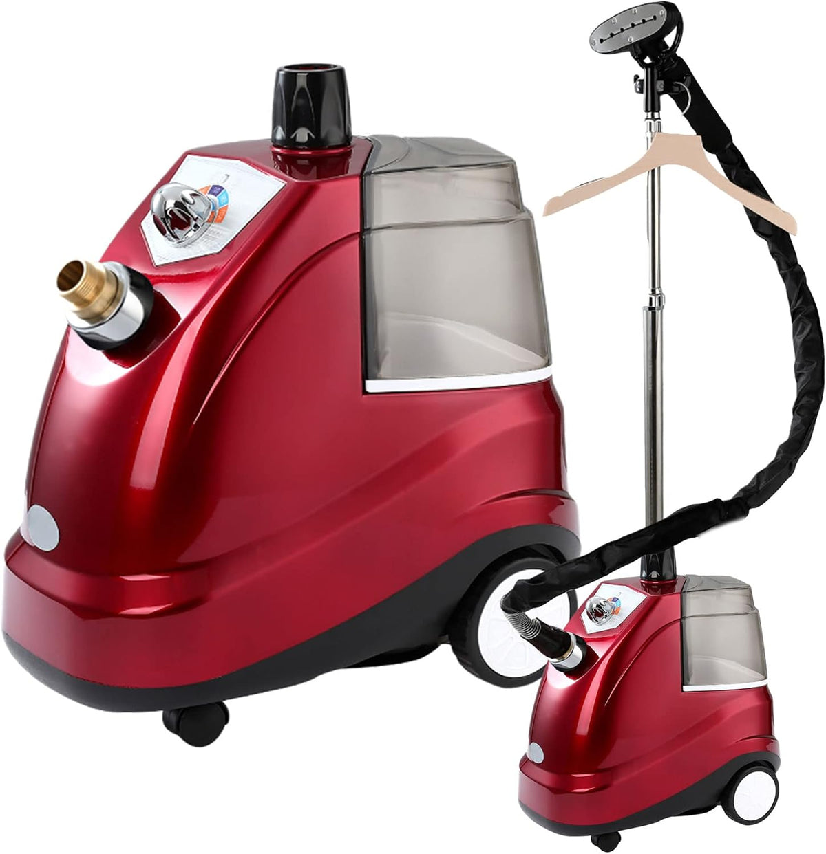 Le defroisseur portatif a vapeur continue en coloris rouge et gris