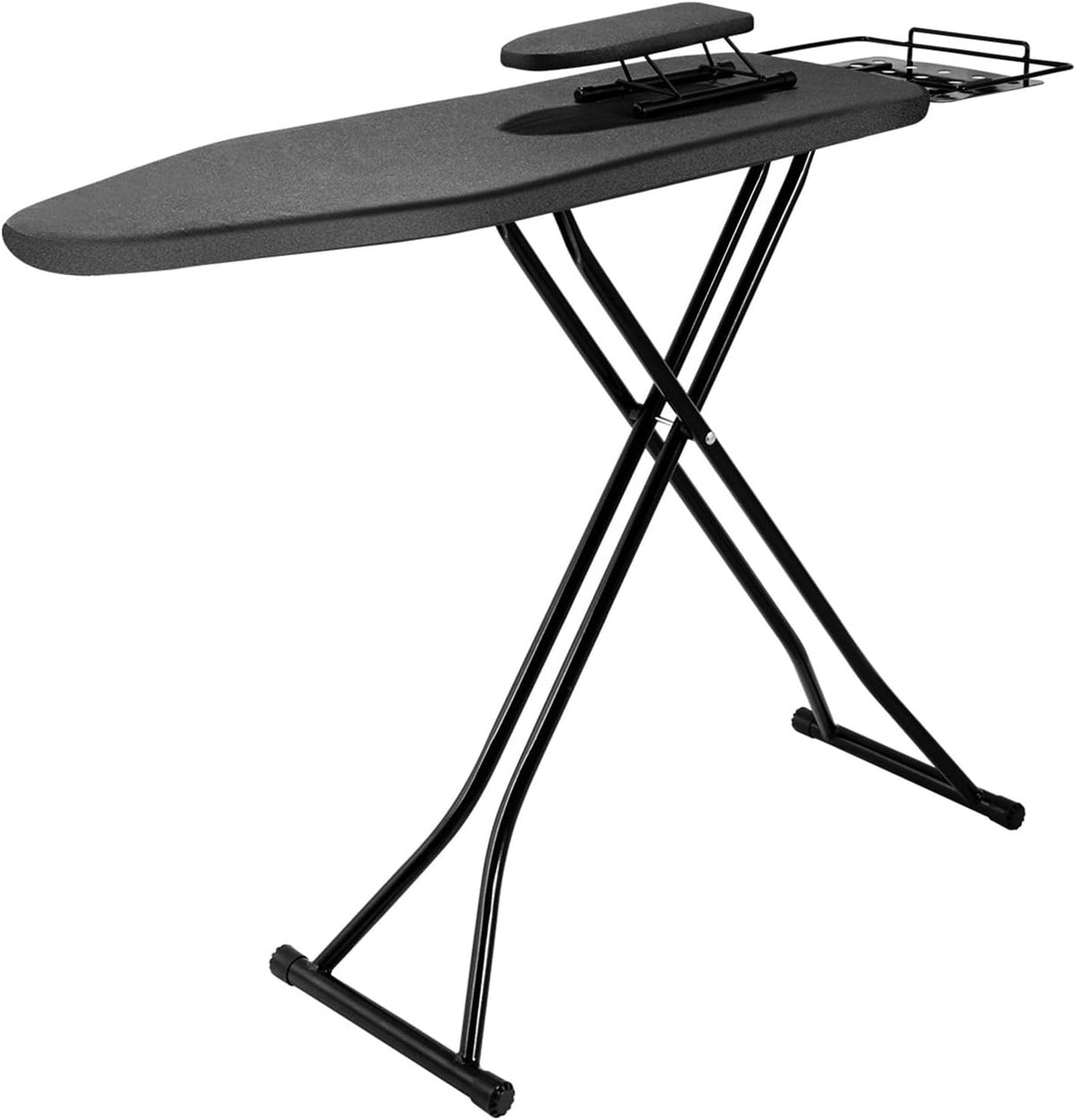 Une planche de table dispose de des appuis antiderapants et d'un support pour le fer