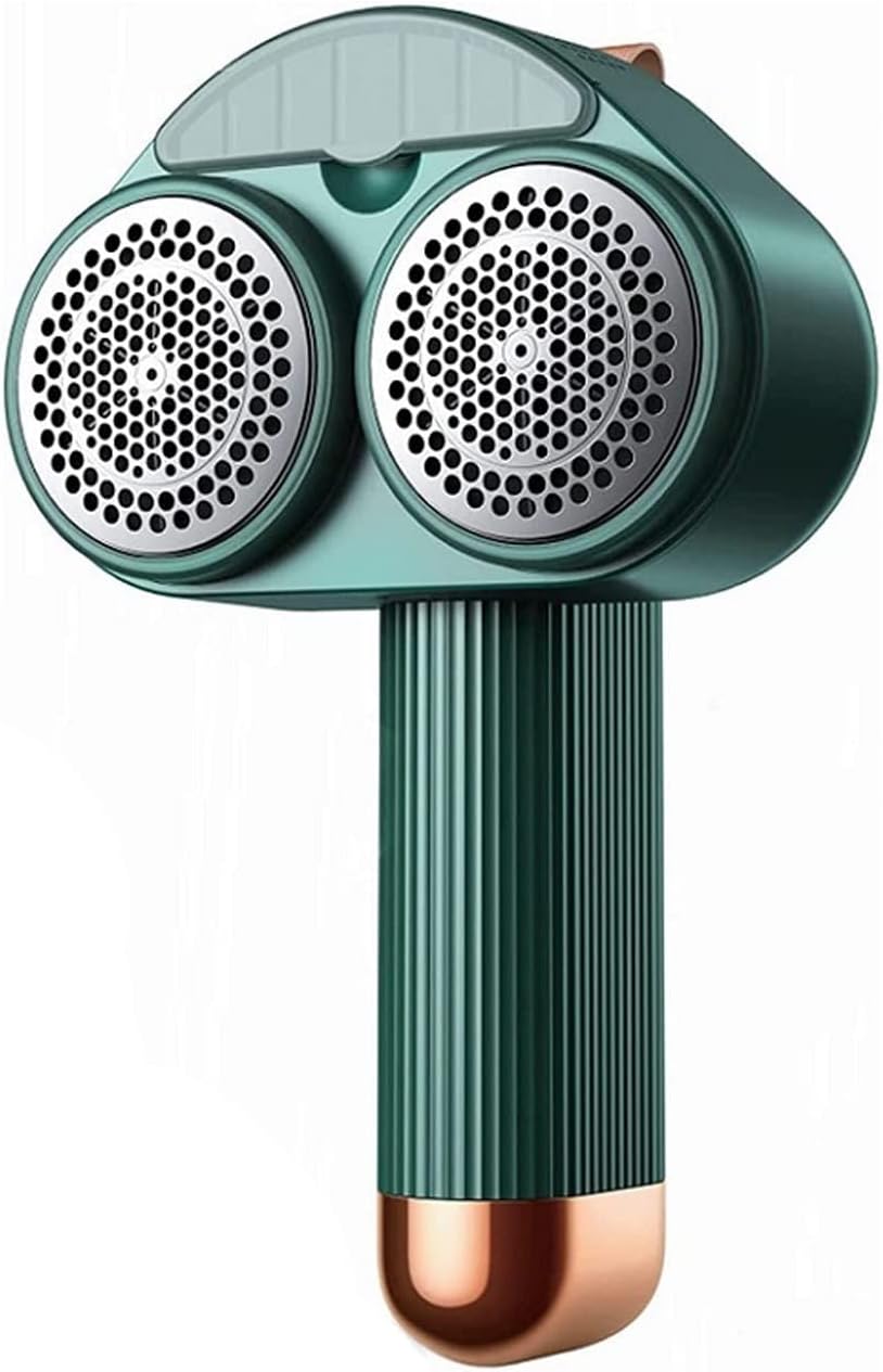 Le rasoir a peluches associe une finition en acier inoxydable et une alimentation rechargeable