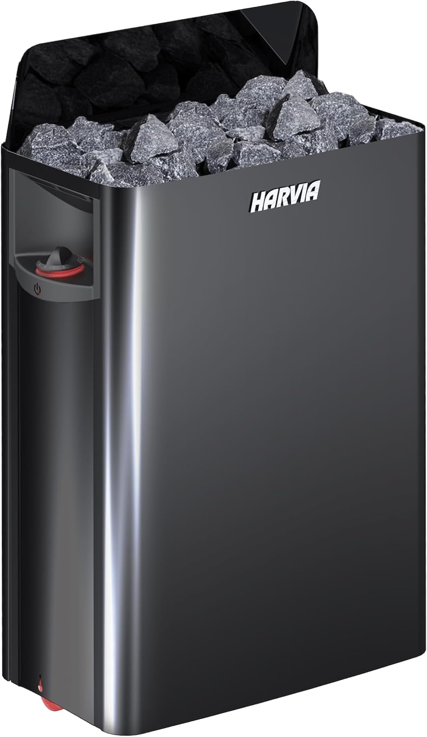 Un generateur pour sauna aux elements en bois en coloris noir
